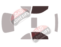 Gabarit vitrage - kit vitres avant - Honda Civic (6) Coupe 2 portes (1996 - 1998) Gabarit vitrage - kit vitres avant - Honda Civic (6) Coupe 2 portes (1996 - 1998)