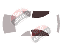 Gabarit vitrage - kit vitres avant - Honda Civic (7) Coupe 2 portes (2001 - 2005) Gabarit vitrage - kit vitres avant - Honda Civic (7) Coupe 2 portes (2001 - 2005)