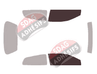 Gabarit vitrage - kit vitres avant - Honda Civic (7) 3 portes (2001 - 2007) Gabarit vitrage - kit vitres avant - Honda Civic (7) 3 portes (2001 - 2007)