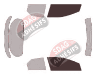 Gabarit vitrage - kit vitres avant - Honda Civic (8) 5 portes (2006 - 2012) Gabarit vitrage - kit vitres avant - Honda Civic (8) 5 portes (2006 - 2012)