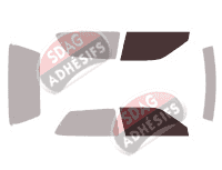 Gabarit vitrage - kit vitres avant - Honda Civic (4) 3 portes (1988 - 1991) Gabarit vitrage - kit vitres avant - Honda Civic (4) 3 portes (1988 - 1991)