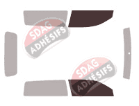 Gabarit vitrage - kit vitres avant - Honda HR-V (1) 3 portes (1999 - 2005)