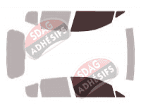 Gabarit vitrage - kit vitres avant - Honda Jazz (1) 5 portes (2002 - 2009)