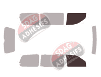 Gabarit vitrage - kit vitres avant - Honda Odyssey (2) 5 portes (1999 - 2004)