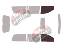 Gabarit vitrage - kit vitres avant - Honda Odyssey (3) 5 portes (2004 - 2010)