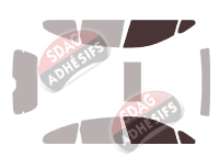 Gabarit vitrage - kit vitres avant - Honda Stream 5 portes (2001 - 2006) Gabarit vitrage - kit vitres avant - Honda Stream 5 portes (2001 - 2006)