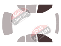 Gabarit vitrage - kit vitres avant - Hyundai Accent (1) Berline 4 portes (1994 - 2000)