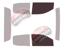 Gabarit vitrage - kit vitres avant - Gmc Canyon (2) Crew Cab Pick-up 4 portes (2013 - 2023)