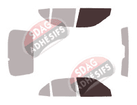 Gabarit vitrage - kit vitres avant - Hyundai Accent (2) 5 portes (2000 - 2006)