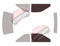 Gabarit vitrage - kit vitres avant - Hyundai Scoupe 2 portes (1990 - 1996)
