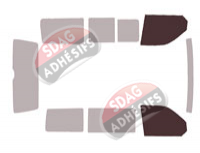 Gabarit vitrage - kit vitres avant - Volkswagen Transporter T6 California (6) Avec Store Extérieur Integré 4 portes (depuis 2015) Gabarit vitrage - kit vitres avant - Volkswagen Transporter T6 California (6) Avec Store Extérieur Integré 4 portes (depuis 2015)