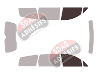 Gabarit vitrage - kit vitres avant - Hyundai Trajet 5 portes (2000 - 2008)