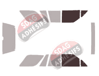 Gabarit vitrage - kit vitres avant - Isuzu Rodeo (1) 5 portes (1989 - 1993)