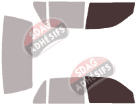 Gabarit vitrage - kit vitres avant - Bentley Arnage Berline 4 portes (1998 - 2010)