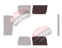 Gabarit vitrage - kit vitres avant - Jeep TJ 3 portes (1998 - 2007)