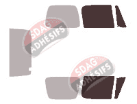 Gabarit vitrage - kit vitres avant - Jeep Wrangler (1) 3 portes (1986 - 1995)