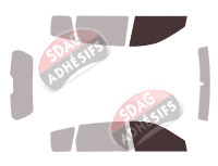 Gabarit vitrage - kit vitres avant - Kia Carens (1) 5 portes (2002 - 2006)