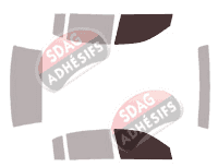 Gabarit vitrage - kit vitres avant - Kia Opirus Berline 4 portes (2003 - 2009)