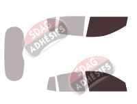Gabarit vitrage - kit vitres avant - Kia Picanto (1) 5 portes (2004 - 2011)