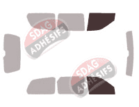 Gabarit vitrage - kit vitres avant - Kia Sedona (1) 5 portes (1999 - 2006)