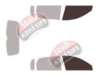 Gabarit vitrage - kit vitres avant - Kia Spectra (2) 5 portes (2005 - 2009)