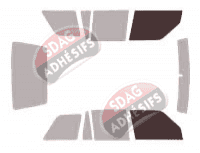 Gabarit vitrage - kit vitres avant - Land Rover Range Rover (2) 5 portes (1994 - 2002)