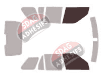 Gabarit vitrage - kit vitres avant - Land Rover Range Rover Sport (1) Sport 5 portes (2005 - 2010)