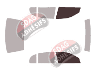 Gabarit vitrage - kit vitres avant - Lexus GS (1) Berline 4 portes (1991 - 1997)
