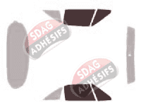 Gabarit vitrage - kit vitres avant - Mazda MX-5 (2) Coupe 2 portes (1998 - 2005)