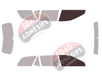Gabarit vitrage - kit vitres avant - Mazda 6 (1) Break 5 portes (2001 - 2008)