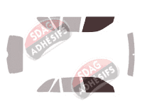 Gabarit vitrage - kit vitres avant - Mazda 323 (8) F 5 portes (1998 - 2003)