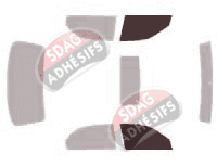 Gabarit vitrage - kit vitres avant - Mazda 626 (5) Berline 4 portes (1997 - 2002)