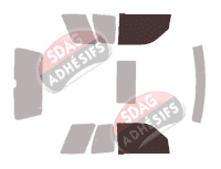 Gabarit vitrage - kit vitres avant - Mazda Navajo 3 portes (1990 - 1995)