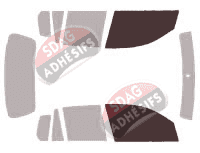 Gabarit vitrage - kit vitres avant - Mazda 2 (1) 5 portes (2002 - 2007)