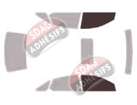 Gabarit vitrage - kit vitres avant - Mazda 323 (7) 5 portes (1994 - 1998)