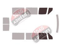 Gabarit vitrage - kit vitres avant - Mercedes-Benz Sprinter (1) Court 5 portes (1995 - 2006)