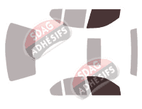Gabarit vitrage - kit vitres avant - MG ZR 5 portes (2001 - 2005)
