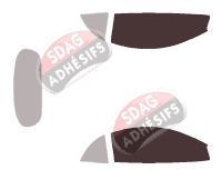 Gabarit vitrage - kit vitres avant - Mitsubishi Eclipse (2) Cabriolet 2 portes (1995 - 2000)