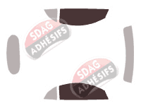 Gabarit vitrage - kit vitres avant - Mitsubishi Eclipse (3) Cabriolet 2 portes (2000 - 2006)