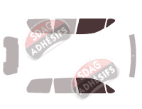 Gabarit vitrage - kit vitres avant - Mitsubishi Endeavor 5 portes (2004 - 2012)