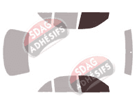 Gabarit vitrage - kit vitres avant - Mitsubishi Galant (7) Berline 4 portes (1992 - 1998)