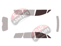 Gabarit vitrage - kit vitres avant - Mitsubishi Grandis (1) 5 portes (2003 - 2011)