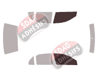 Gabarit vitrage - kit vitres avant - Mitsubishi Lancer (7) Berline 4 portes (2000 - 2007)