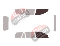 Gabarit vitrage - kit vitres avant - Mitsubishi Lancer (7) SportBack Break 5 portes (2000 - 2007)