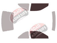 Gabarit vitrage - kit vitres avant - Mitsubishi Mirage (4) H 2 portes (1991 - 1996)