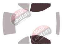 Gabarit vitrage - kit vitres avant - Mitsubishi Mirage (5) 2 portes (1996 - 2003)