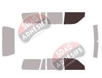Gabarit vitrage - kit vitres avant - Mitsubishi Pajero Sport (1) 5 portes (1997 - 2008)