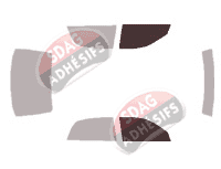 Gabarit vitrage - kit vitres avant - Mitsubishi Diamante (2) Berline 4 portes (1996 - 1999)