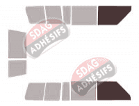 Gabarit vitrage - kit vitres avant - Nissan Patrol GR (4) 2 Portes Arriéres 5 portes (1990 - 1998)