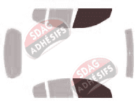Gabarit vitrage - kit vitres avant - Nissan Almera (2) 5 portes (2000 - 2006)